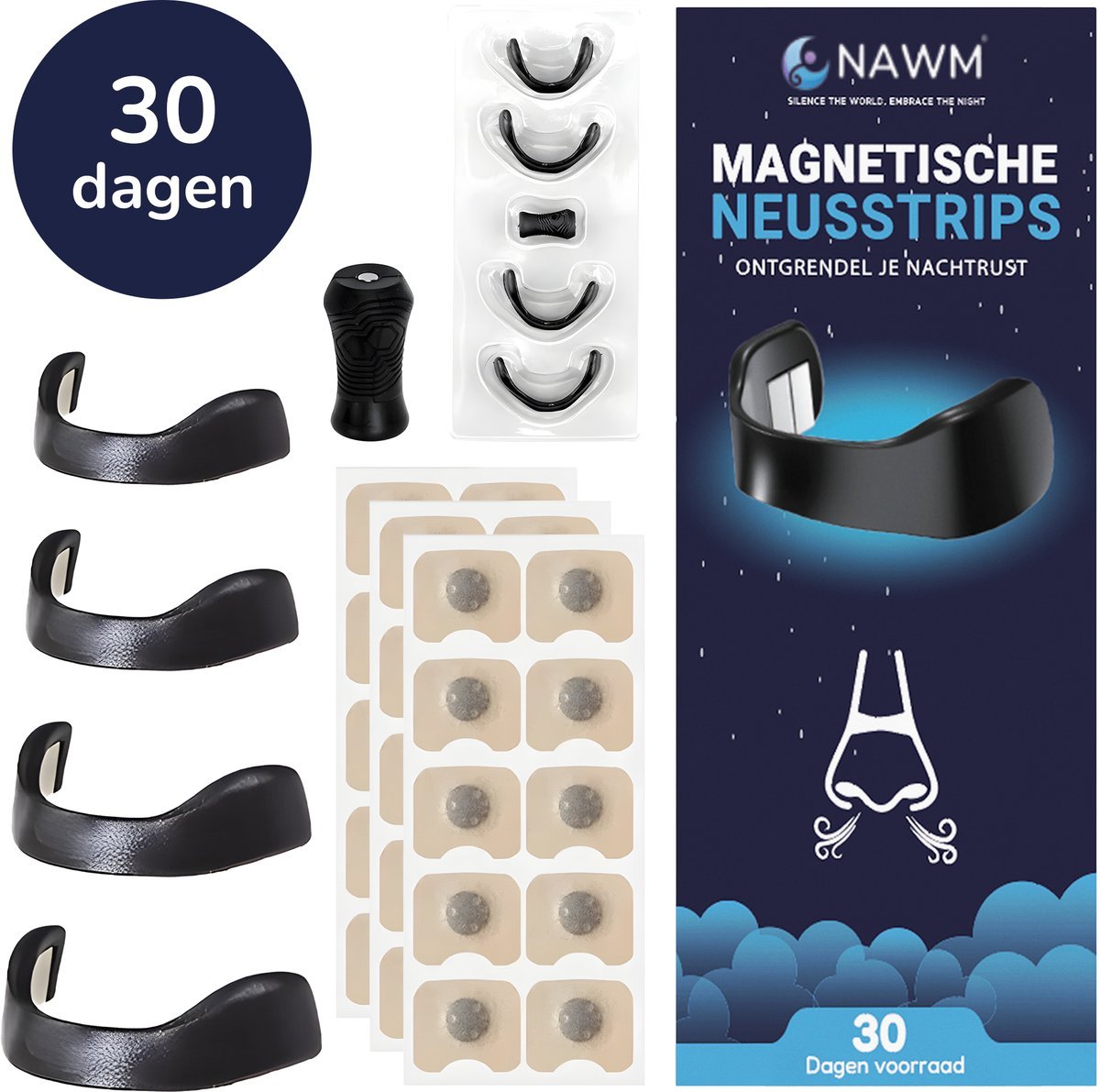 NAWM Magnetische Neusstrips, neusspreider (30 paar)