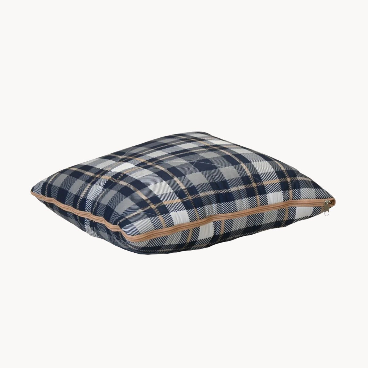 HappyBed 2-in-1 Kussen/Dekbed Grey Tartan